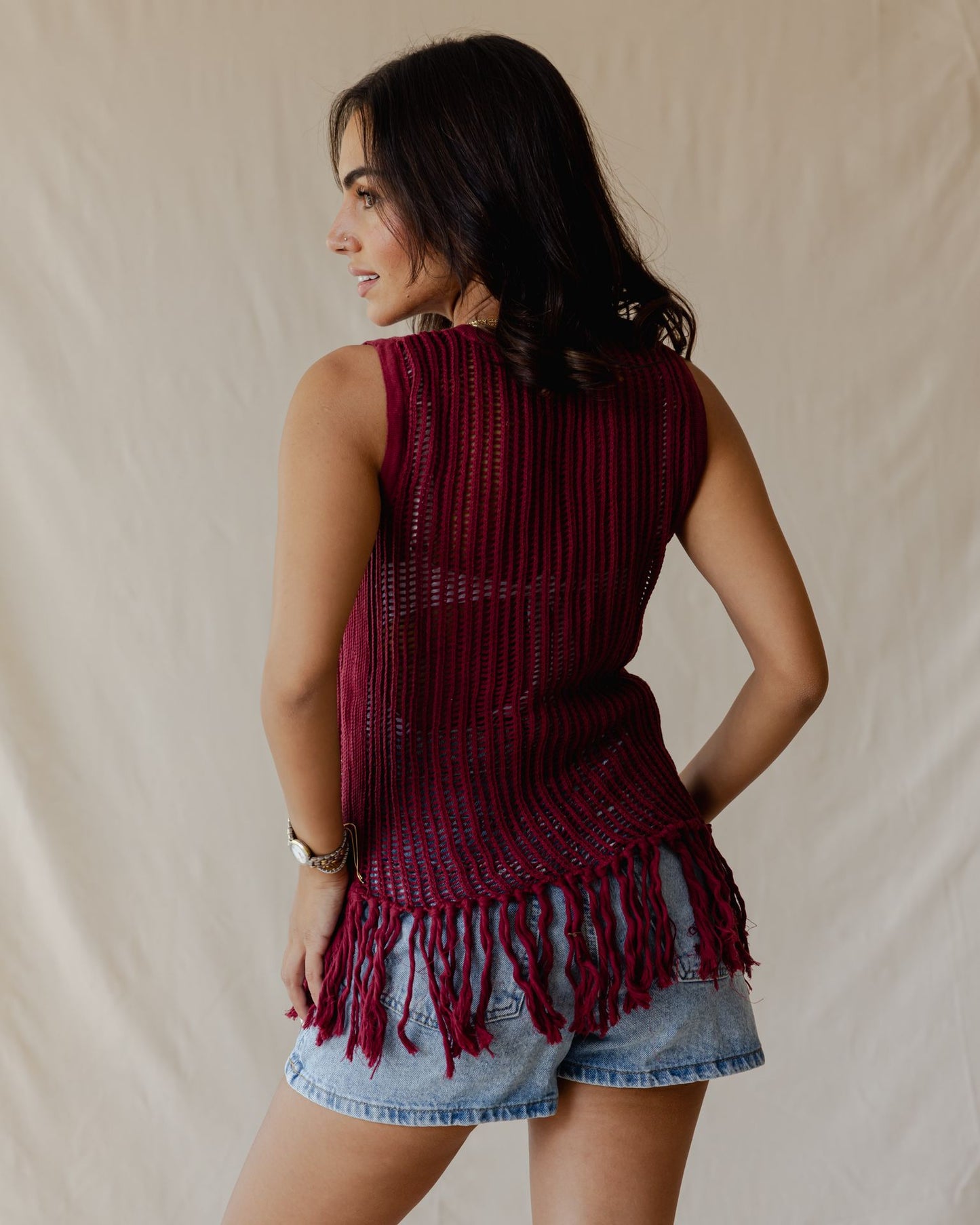 Isla Burgundy Knit Top