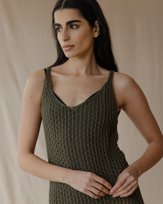 Abito in maglia Haven Olive