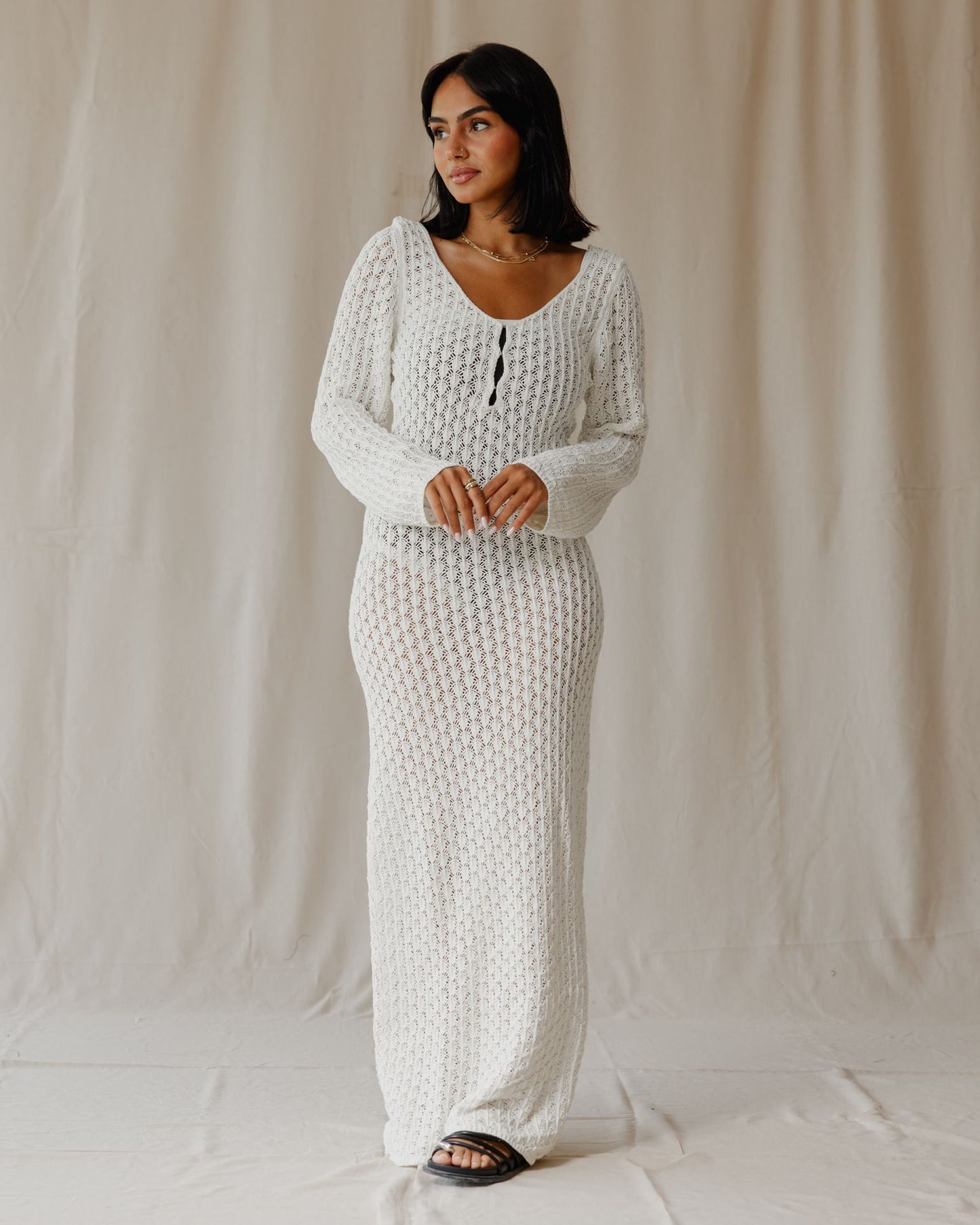 Robe en tricot blanc Veloura
