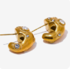 C-shape Hoop Earrings