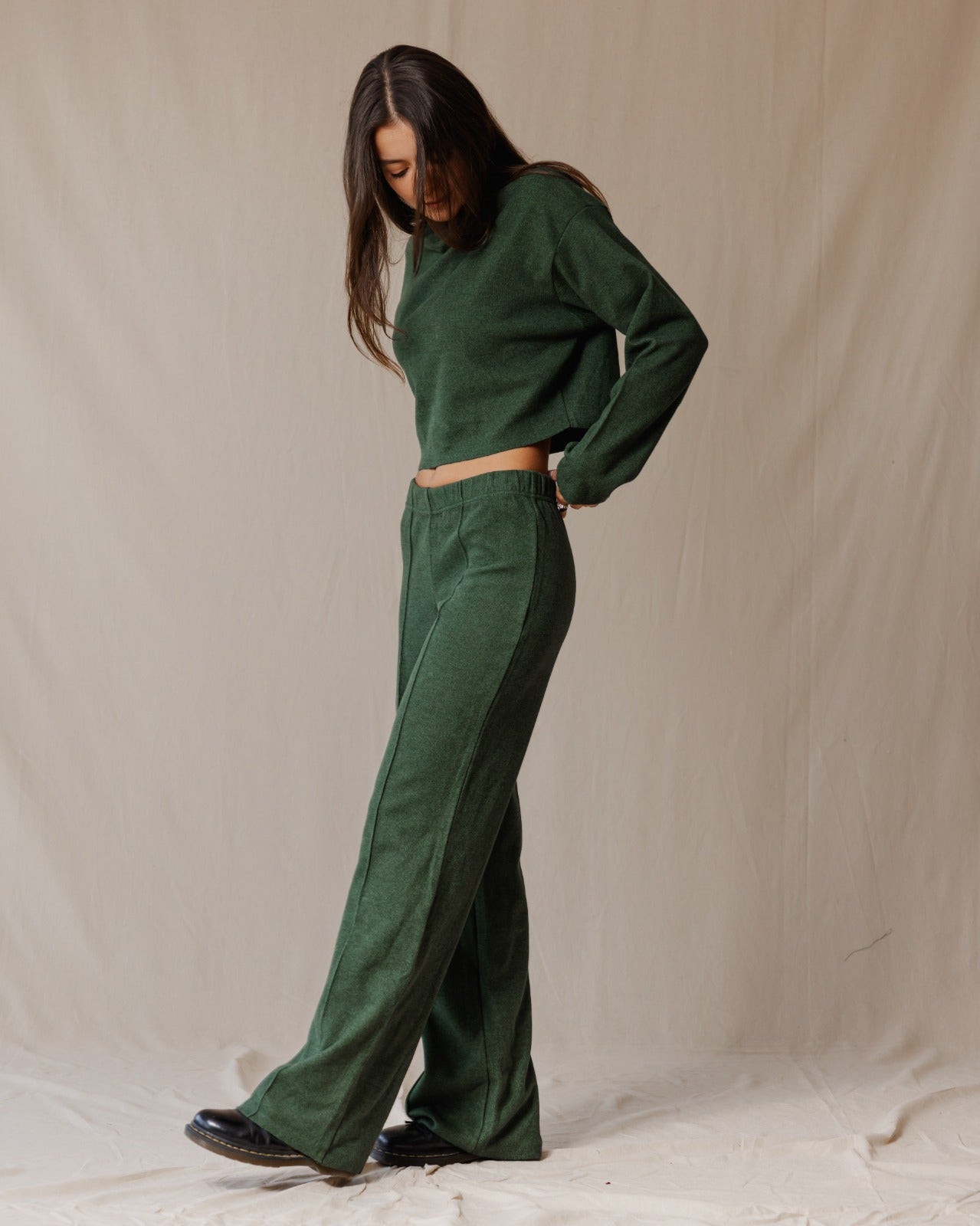 Completo Relaxed Cashmere Verde Oliva