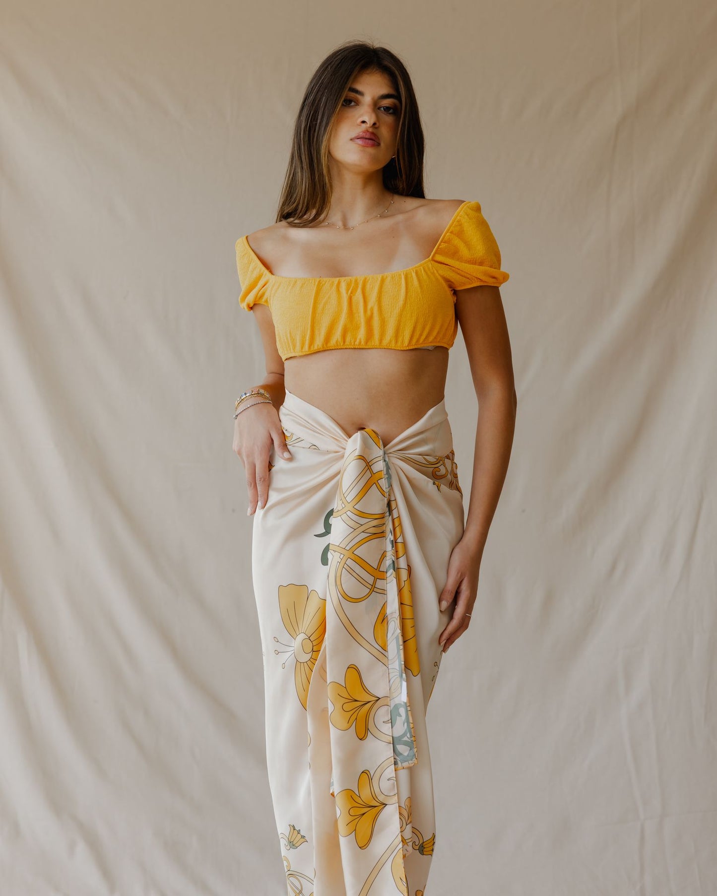 Golden Petal Muse Sarong