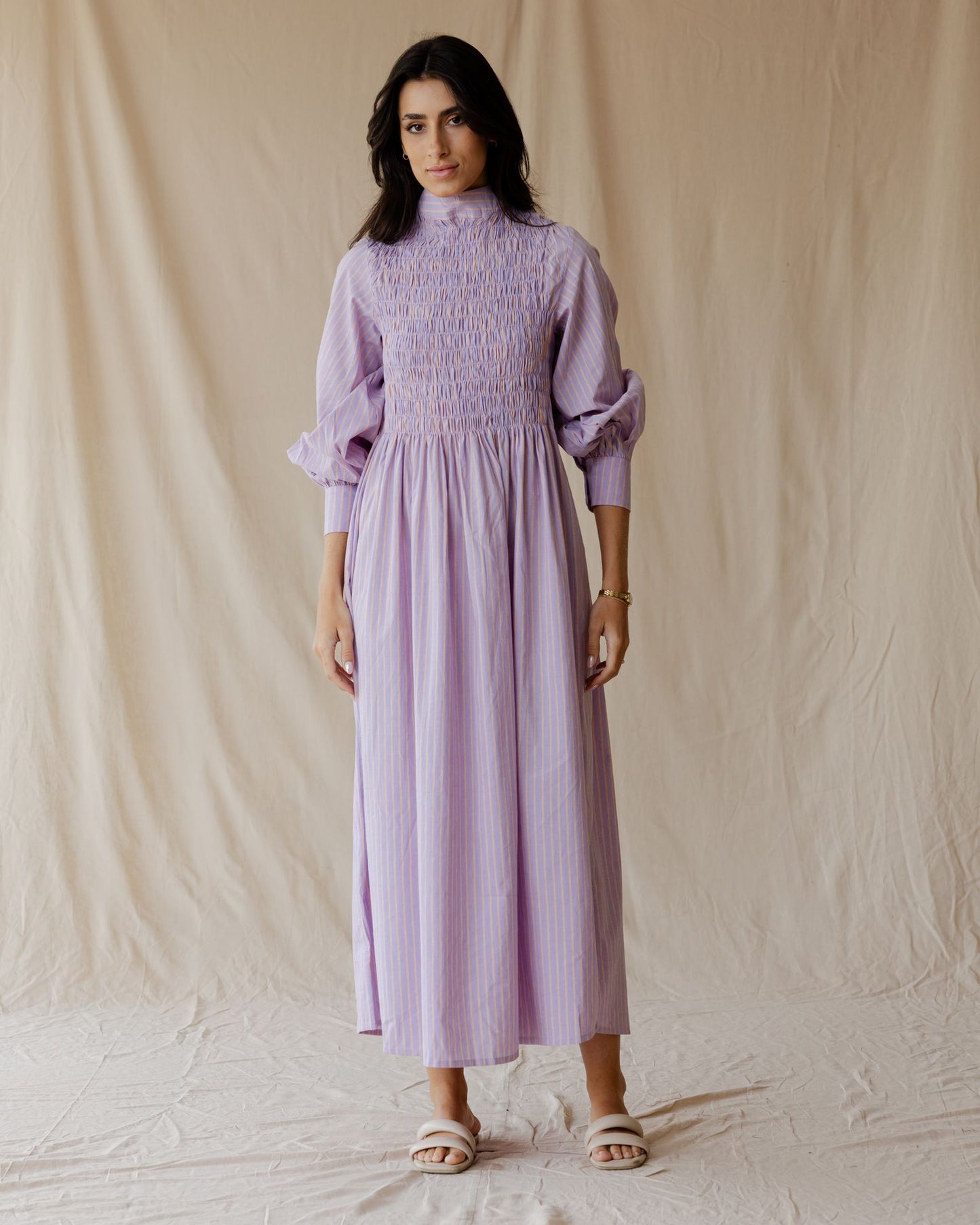 Ganni Purple Stripe Dress