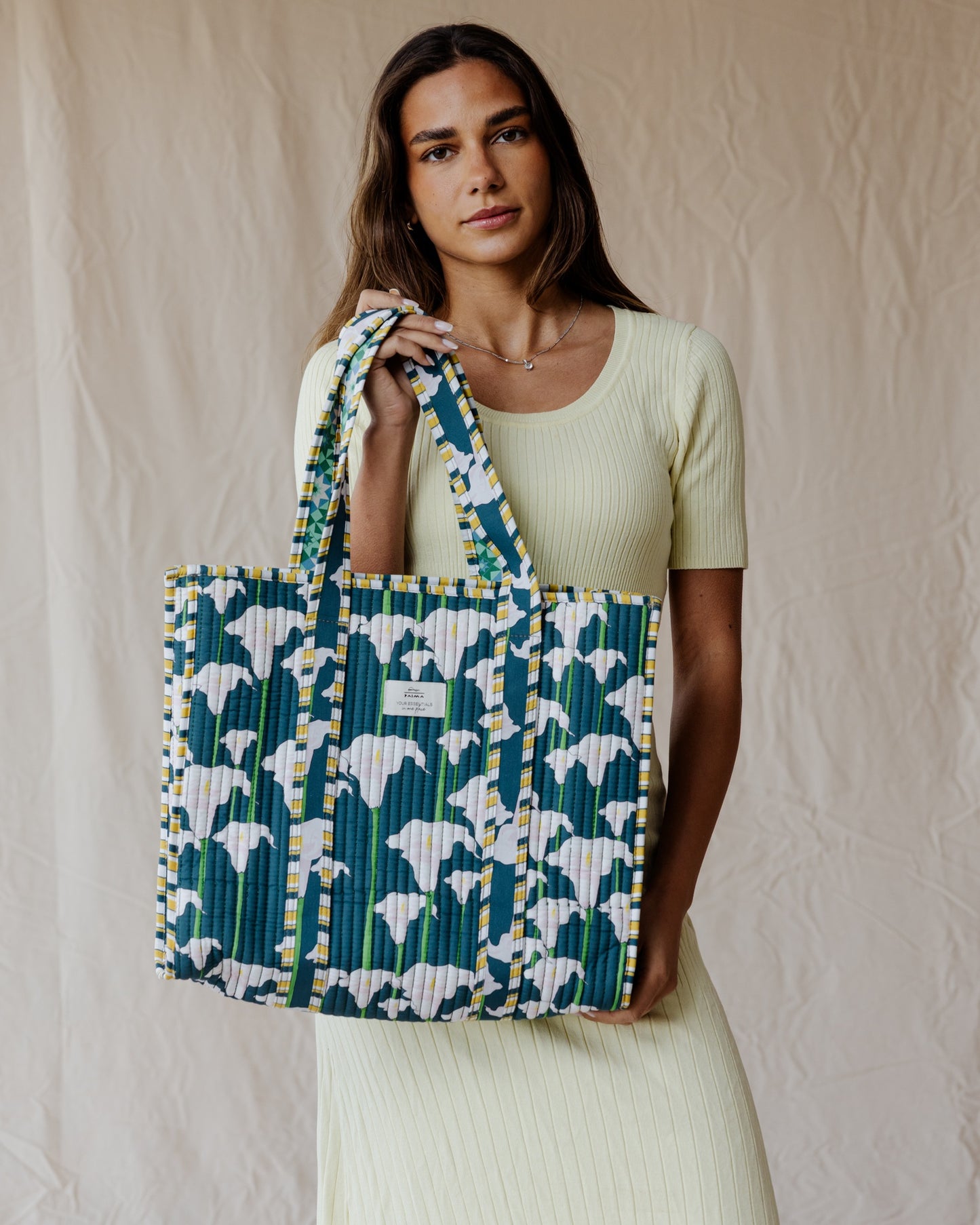 Bolso Tote Acolchado Tile & Lily