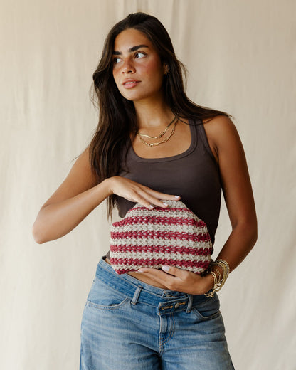 Strawberry Sand Clutch