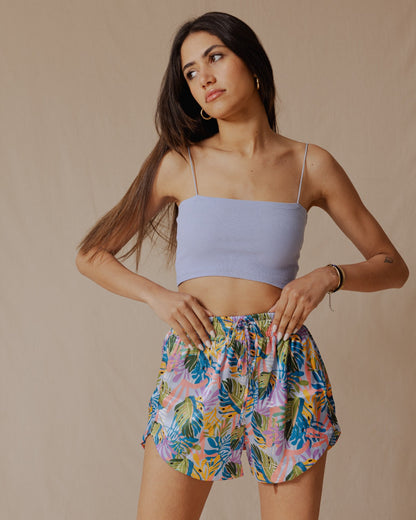Pantalones cortos botánicos festivos lavanda
