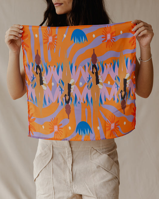 Egyptian Goddess Energy Scarf In Orange