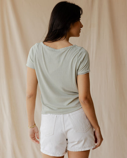 Belle Bow Olive Top
