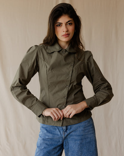 Scallop Muse Olive Shirt