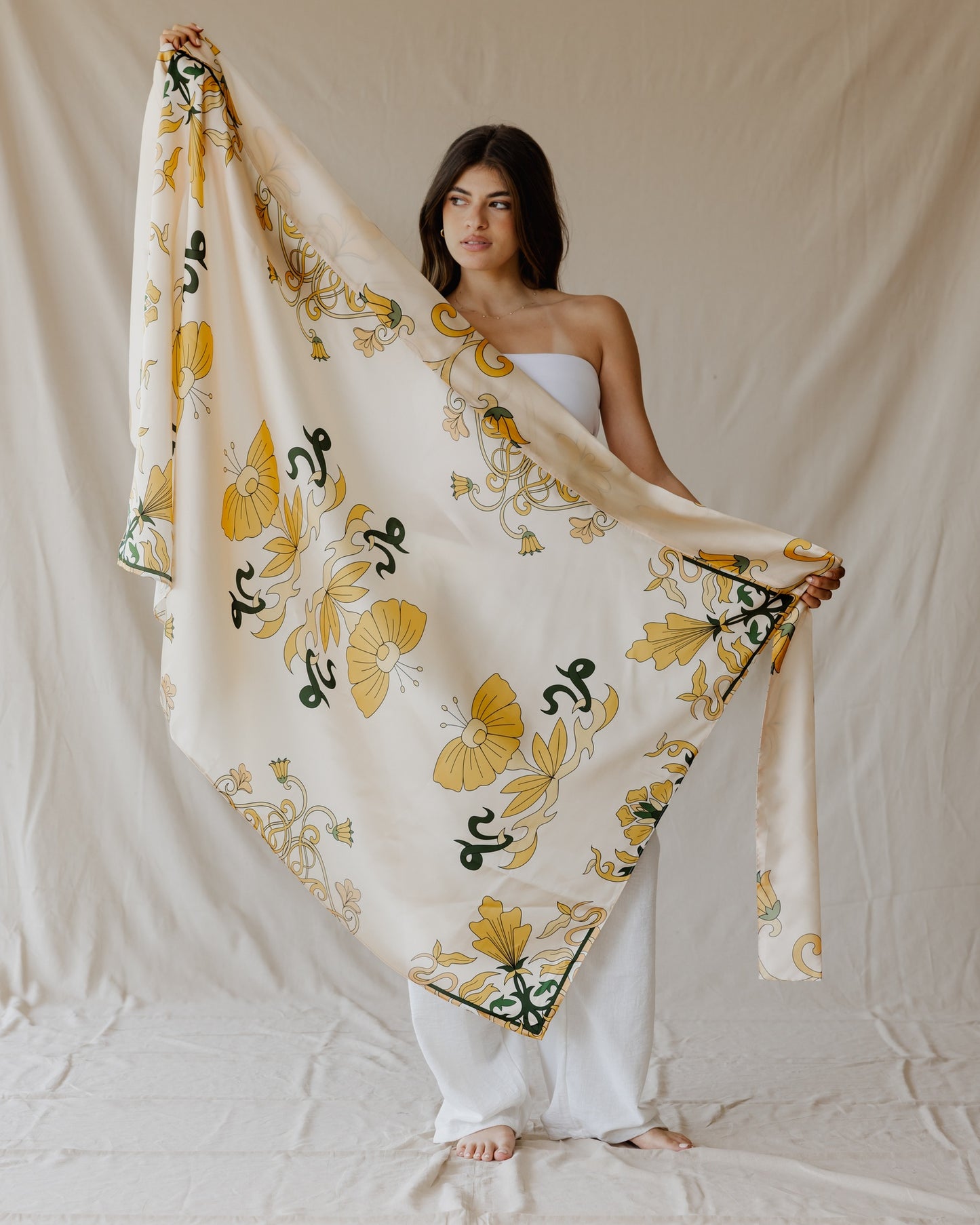 Golden Petal Muse Sarong