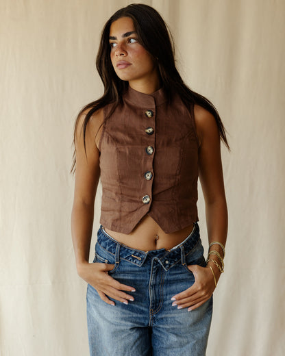 Elna Brown Vest