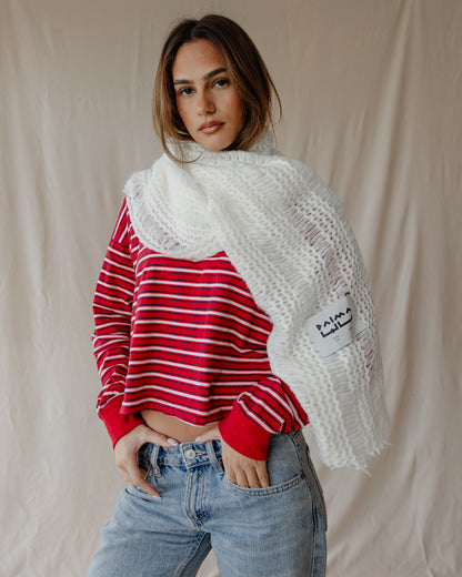 The White Crochet Scarf