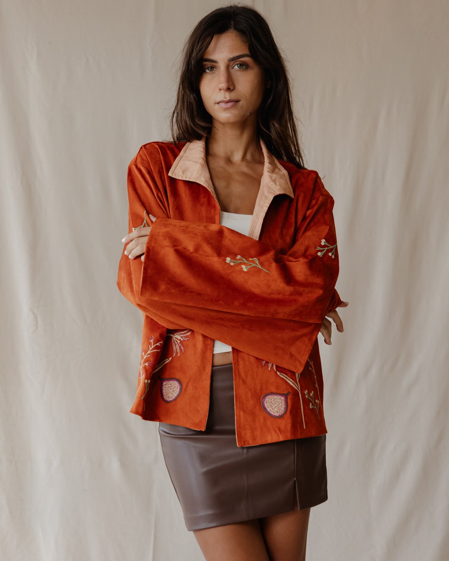 Embroidered Fig Garden Jacket