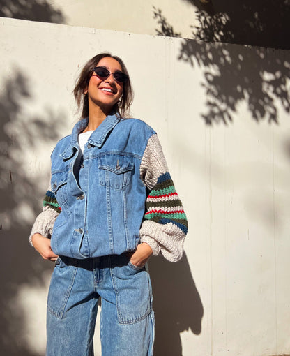 Giacca in denim Ace Trico X verde