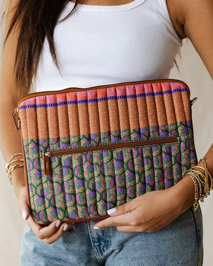 Clementine Fields Quilted Laptop Sleeve