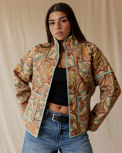 Citrus Courtyard Quilted Jacket