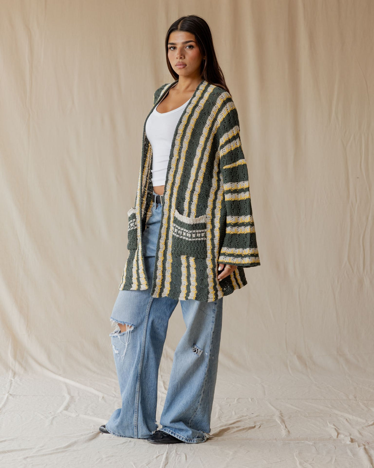 Olive Honey Pop Cardigan