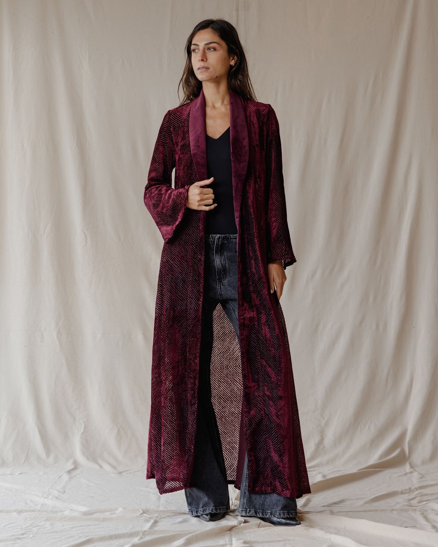 Wine Ripple Dreamcoat Cardigan