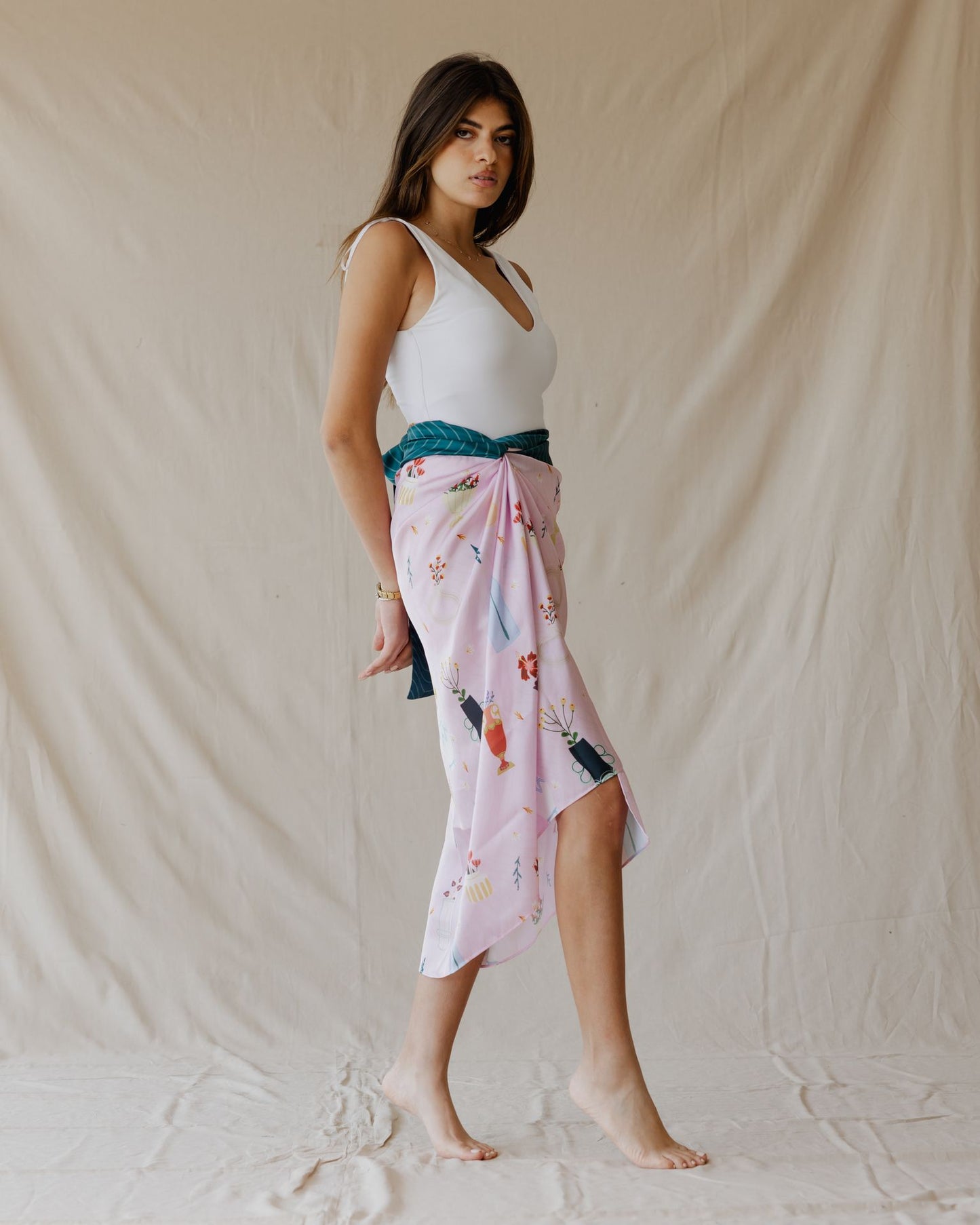 Botanical Daydream Sarong Rosa