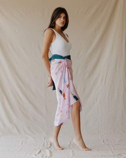 Botanical Daydream Sarong Rosa