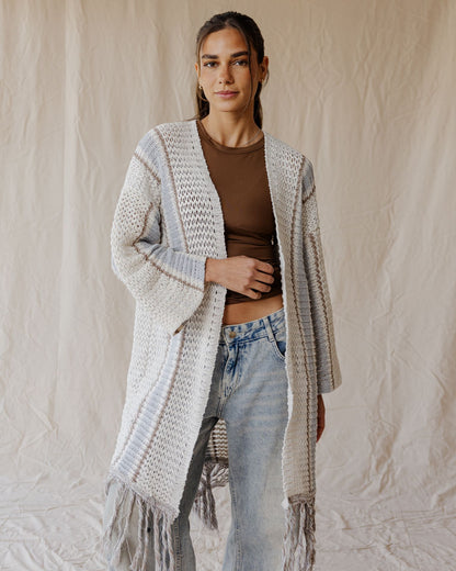 Cardigan Frost Fringe