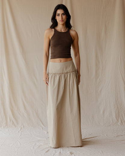Cream Flow Skirt