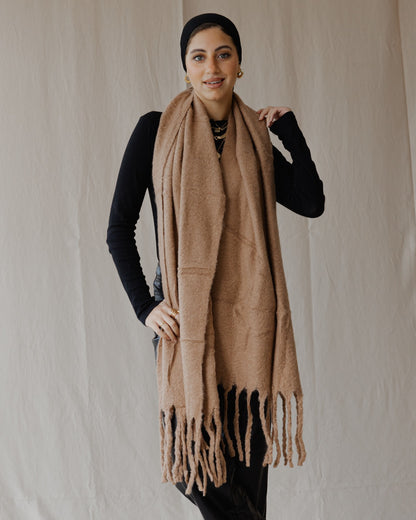Einfache Winter Schal Kamel