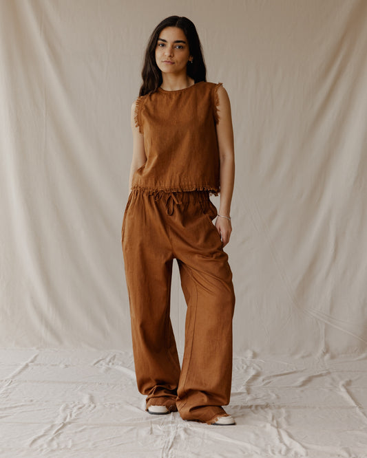 The Island Linen Set Camel