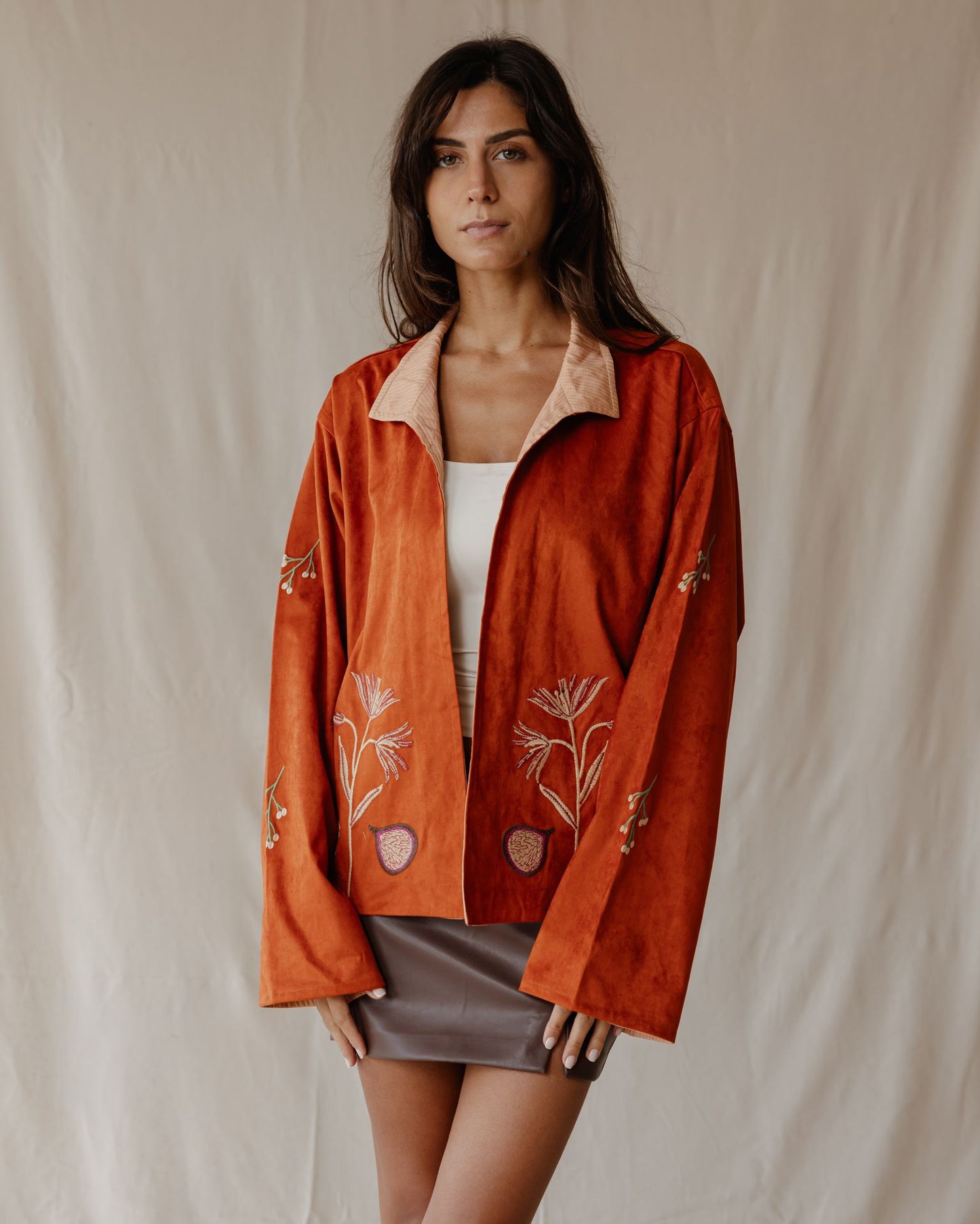 Embroidered Fig Garden Jacket