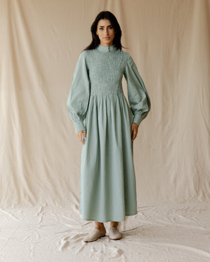Ganni Green Stripe Dress