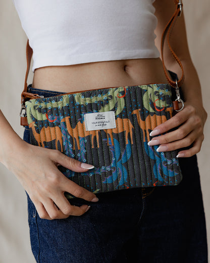 Pochette matelassée Camel Maze