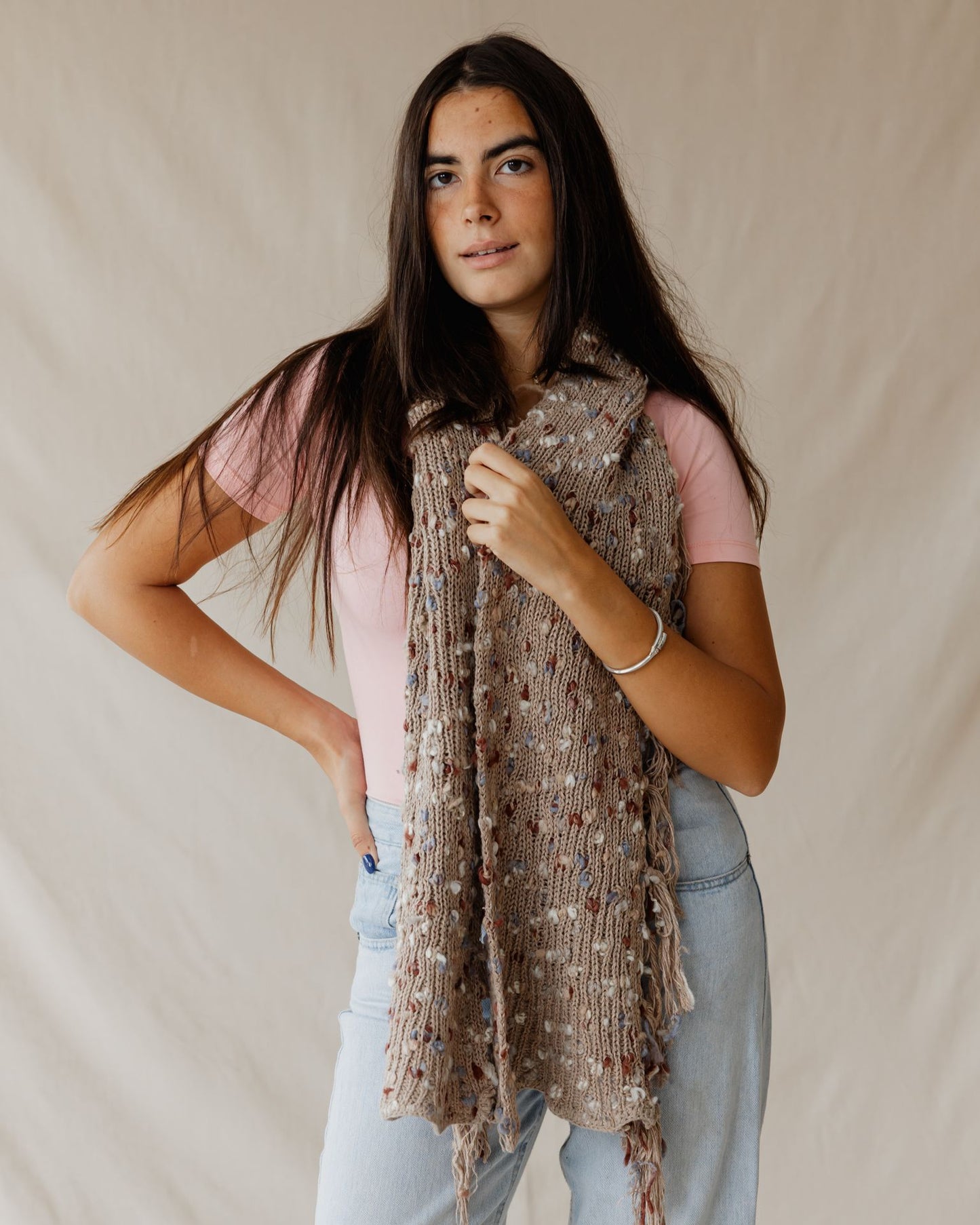 Handmade Speckled Sand Scarf