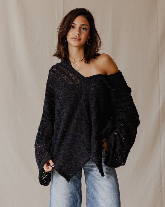 Handmade Trico Hoodie Black