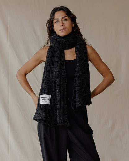 The Textured Black Scarf