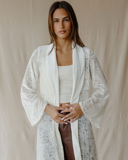 Whisper Dreamcoat White Cardigan