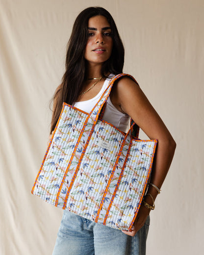 Birds Of A Feather Quilted Tote Bag