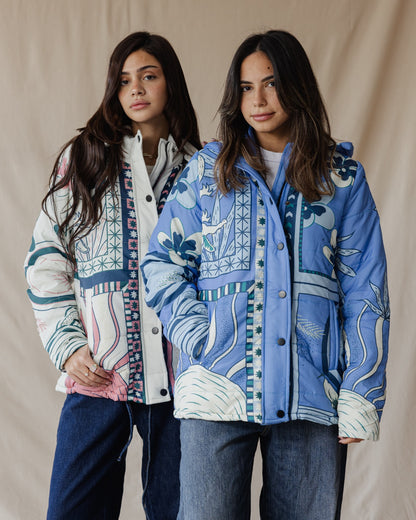 Cairo Breeze Quilted Jacket In Blue