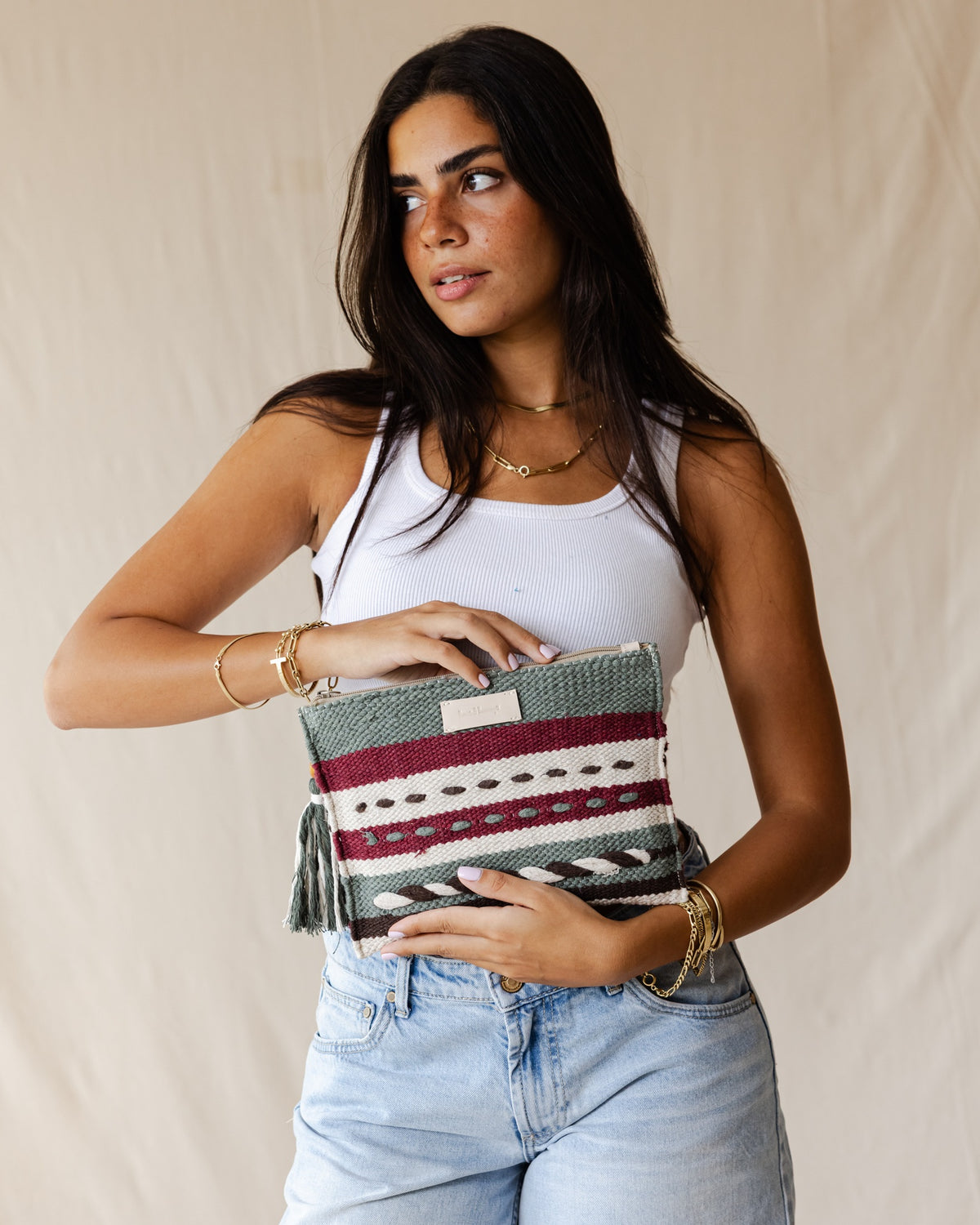 Terra Weave Olive Pouch