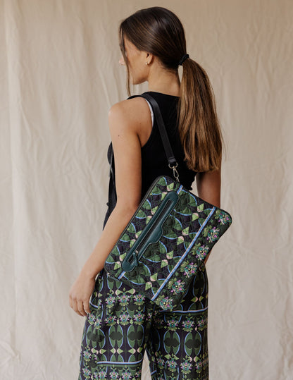 Indian Vibes In Greens Quilted Sleeve