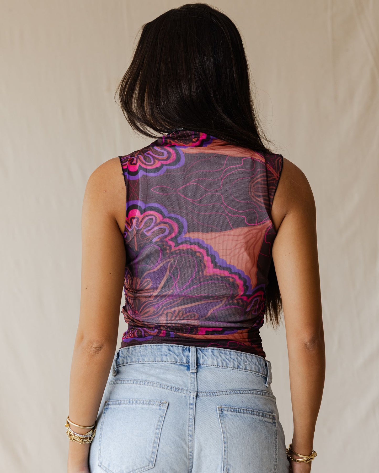 Daydream Bloom Sleeveless Mesh Top