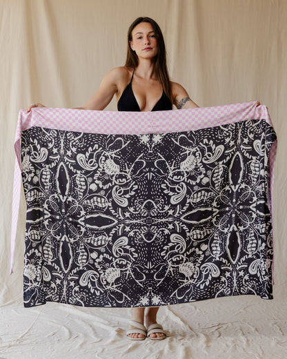 Ecstatic Black and White Sarong