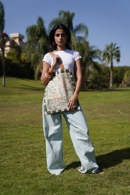 Feathered Souls Tote In Cream
