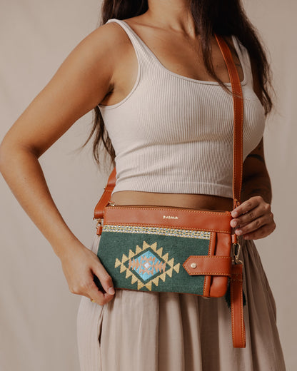 Borsa degli arazzi tribali a Olive X Havane
