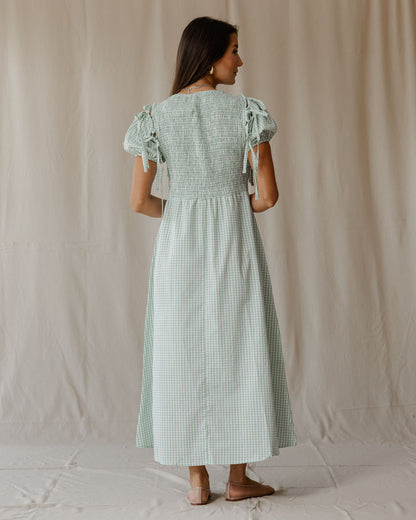 Robe pique-nique pastel menthe