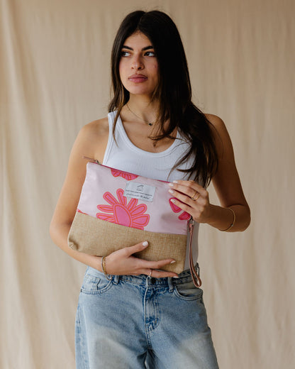 Borsa da spiaggia Pink Palms