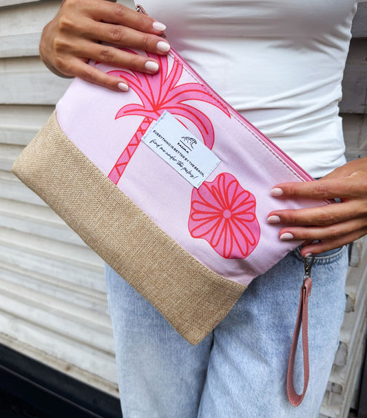 Borsa da spiaggia Pink Palms