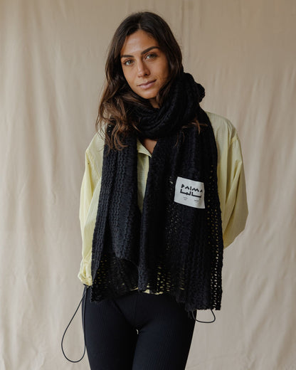 The Black Crochet Scarf