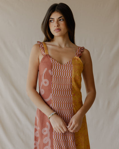 Vestido de festa Terra Patch