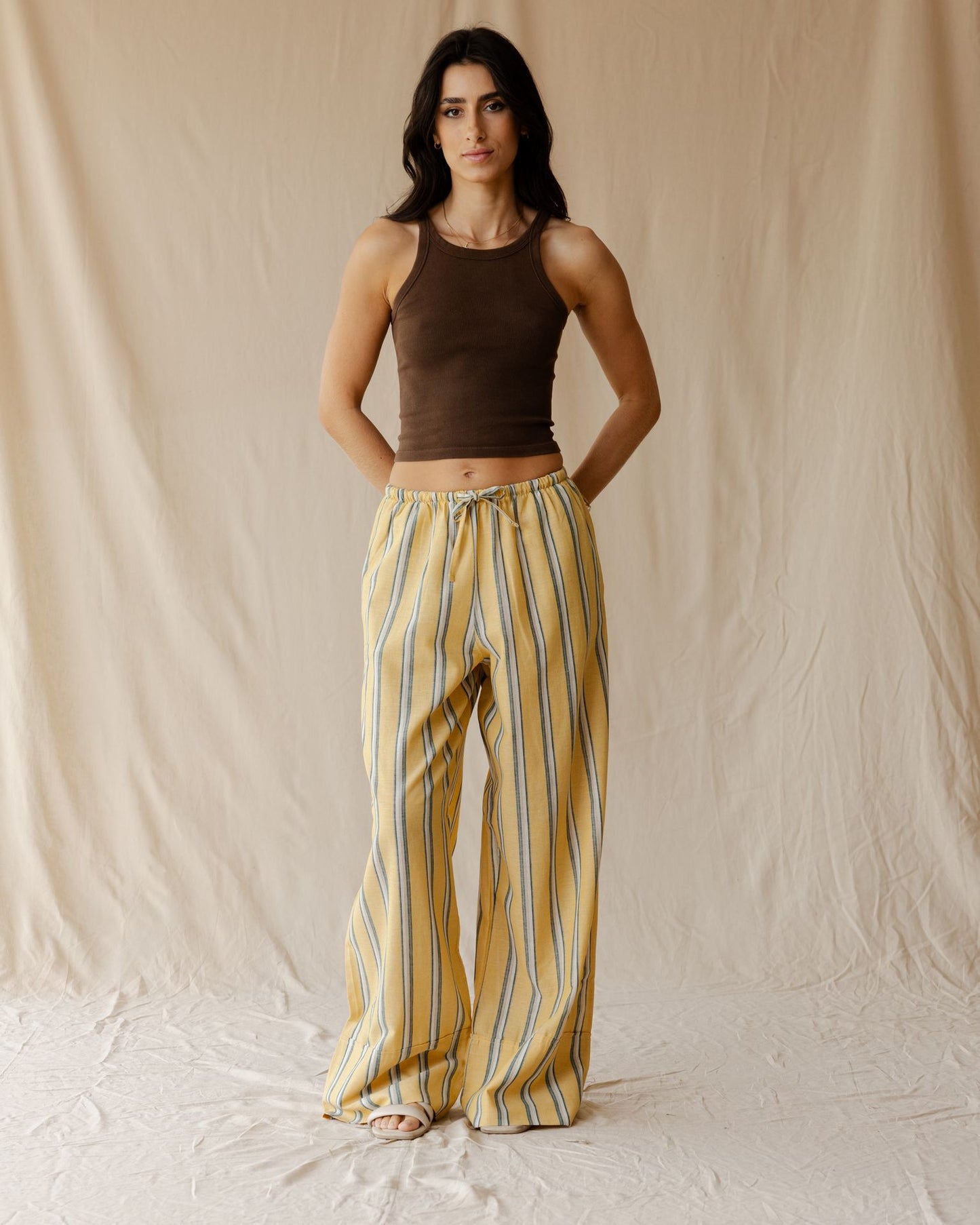 Pantalones de Lino Saffron Dune