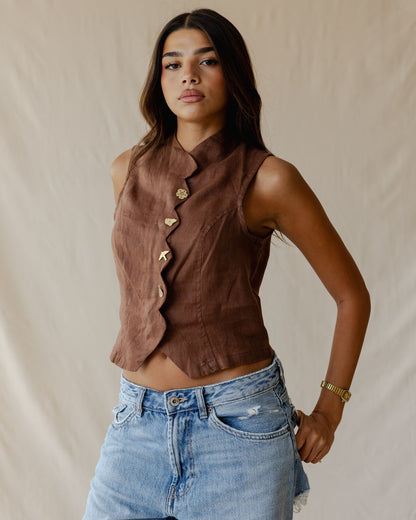 Rooted Brown Vest